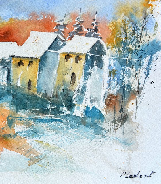 Village  -watercolor