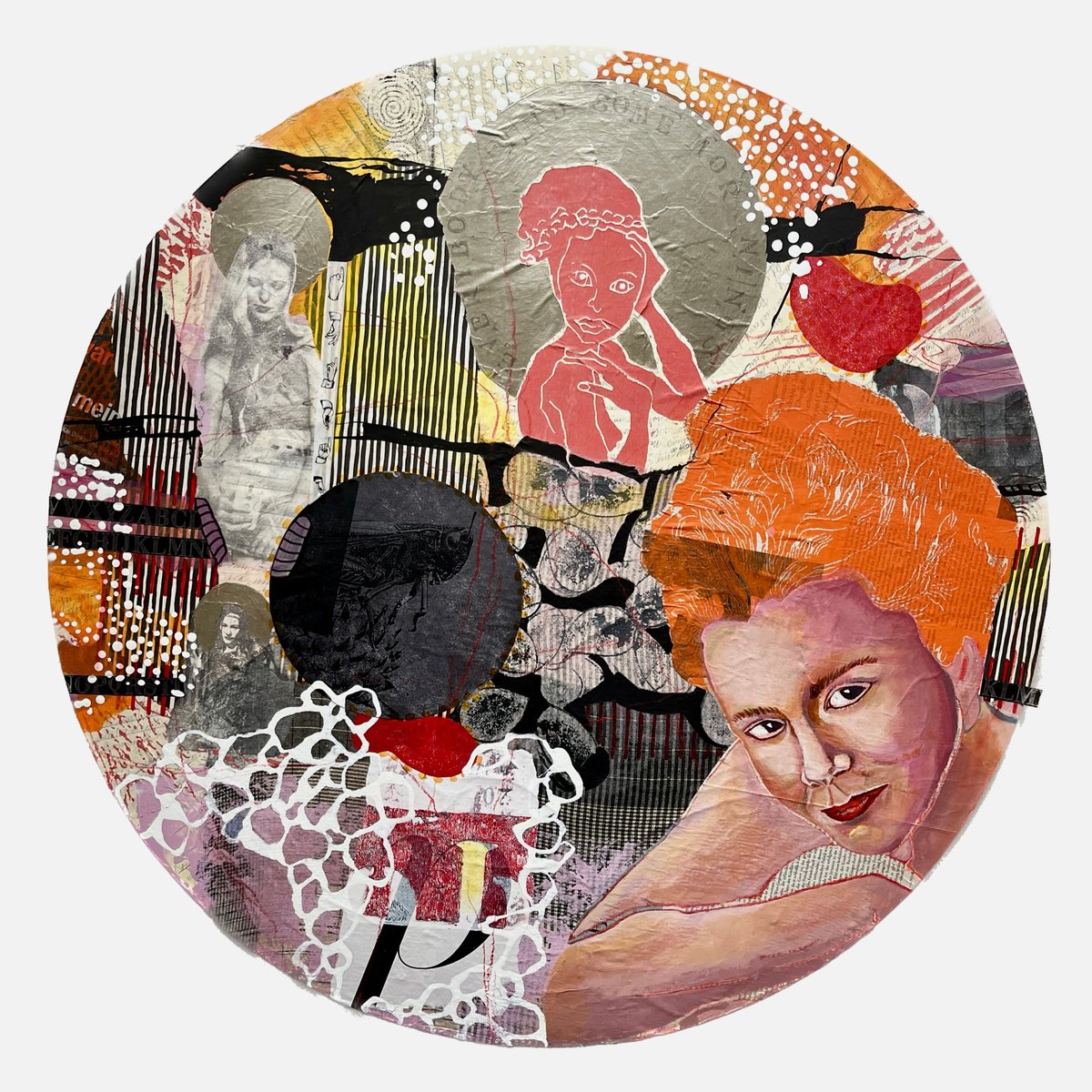 Photorealistic Portrait Painting By Marita Tobner, 31 X 31", Everybody Find Some Mornings, Original Artwork