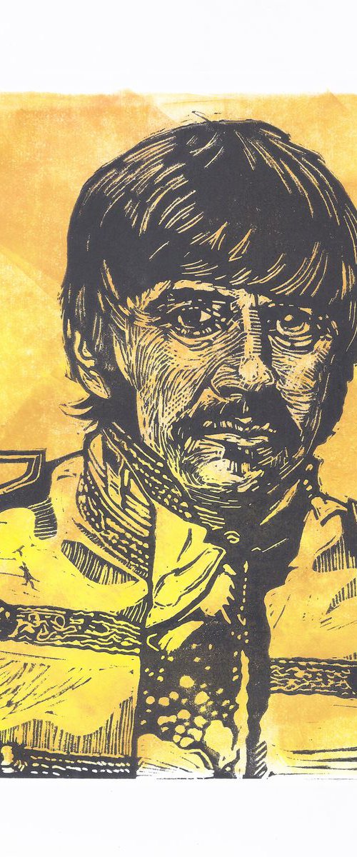 Ringo on Yellow background by Steve Bennett