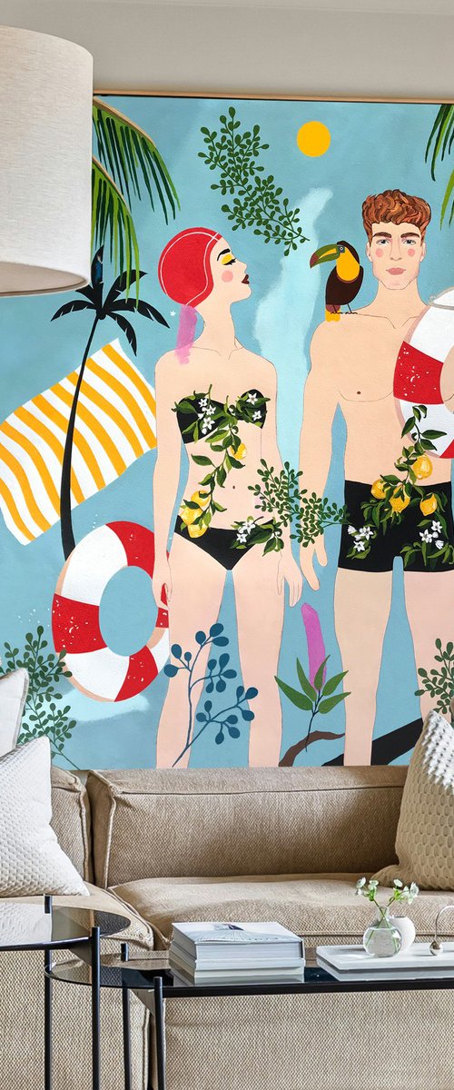 Swimmers - Bob and Amanda - Deep Blue by Artemisia