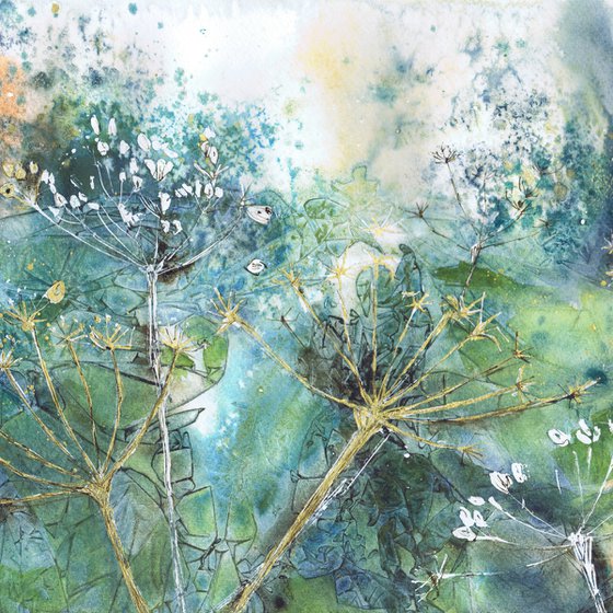 Umbels in Gold and Green