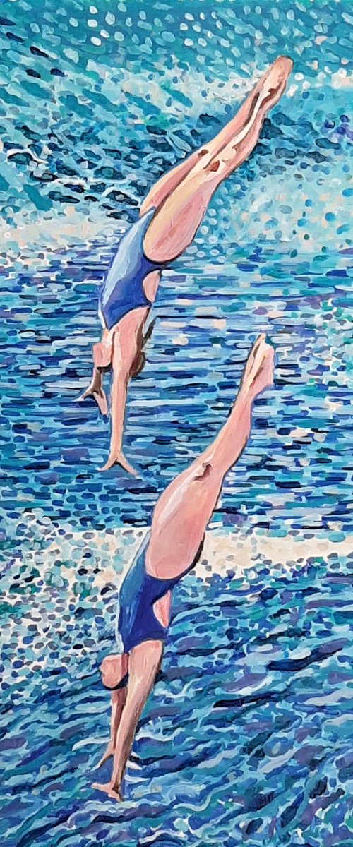 Jump / 94 x 57 cm by Alexandra Djokic