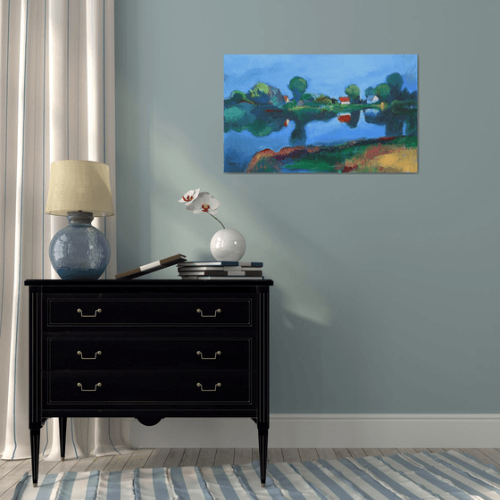 Twilight on the Canal. Dnipro Bay