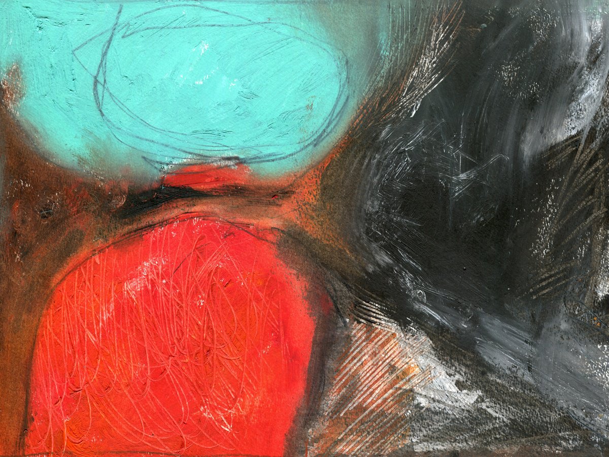 Abstract Landscape Oil Painting By Elizabeth Anne Fox, 16 X 12, The Start Of Something New, Original Artwork