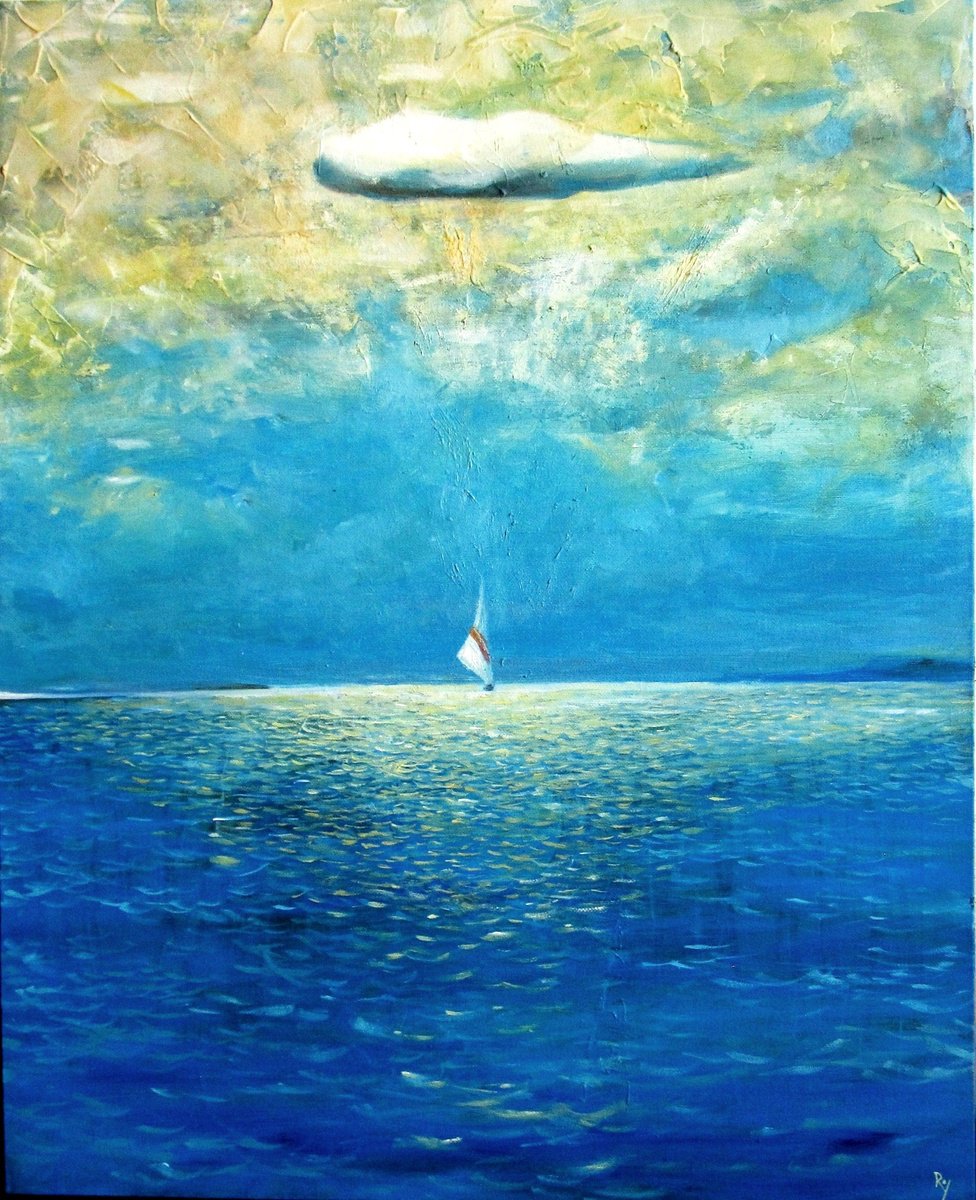 Impressionistic Landscape Oil Painting By Serhiy Roy, 16 X 20", Solitude Ii., Original Artwork