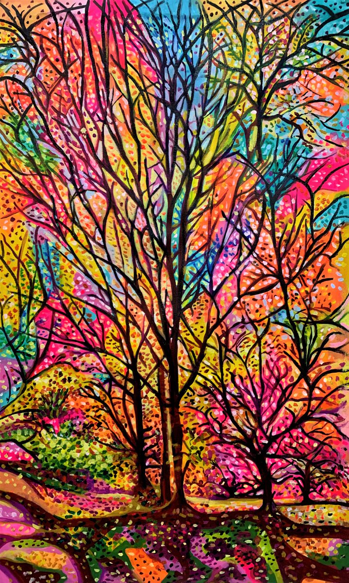 Autumnal forest / 100,5 x 62 x 0.1 cm by Alexandra Djokic