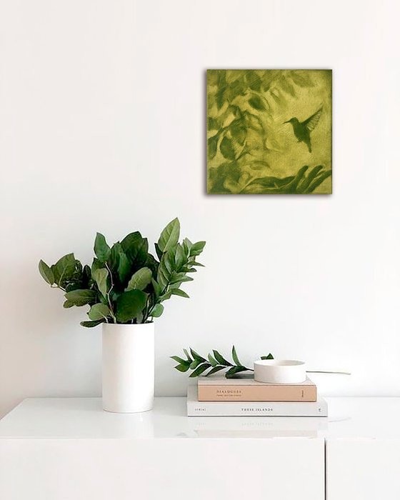 Stay a Little Longer - Green Hummingbird