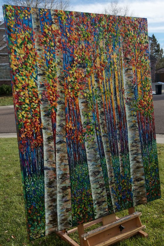 Aspen Symphony (Palette Knife)