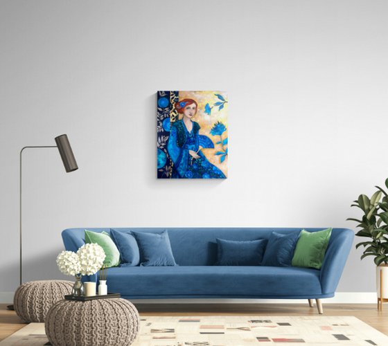Blue poetry 65 x 81 cm