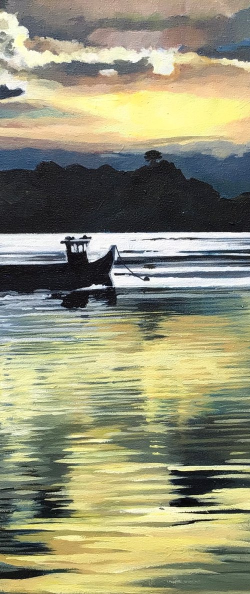 Sunset Portaferry by Joseph Lynch