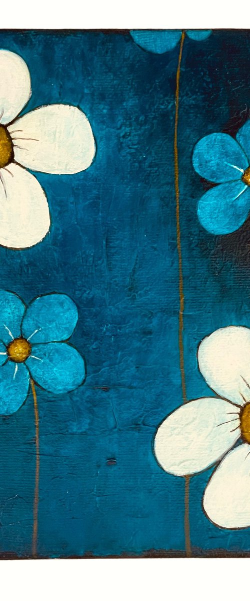 The blue daisies by Eleanor Gabriel