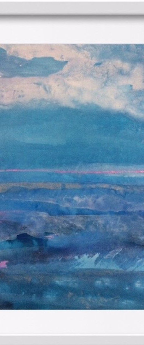 Pink Horizon I Watercolor by Gesa Reuter