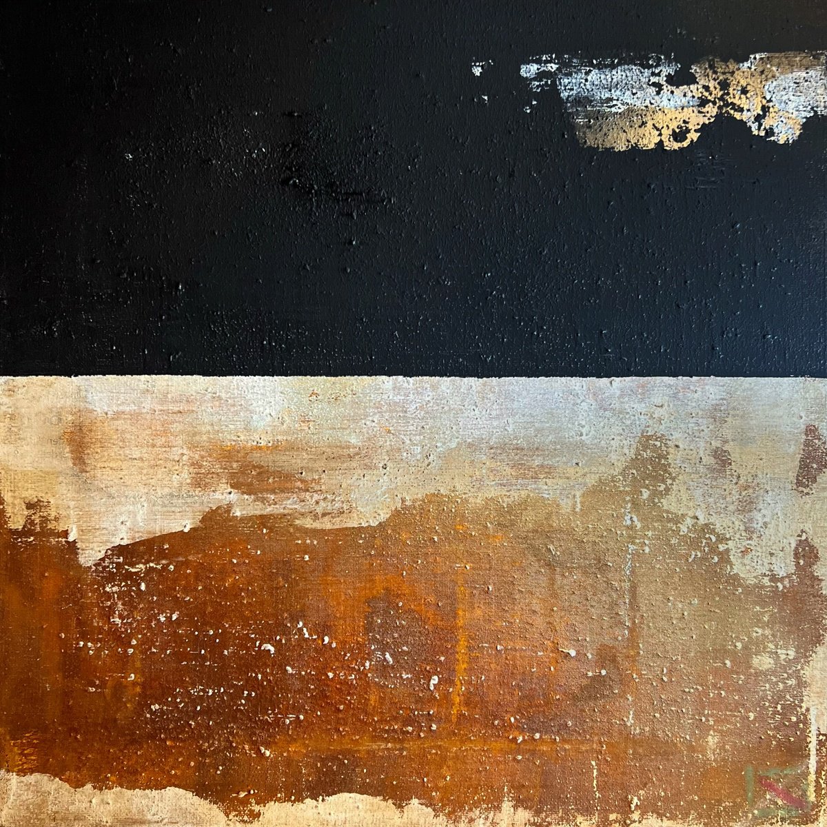 Abstract Painting By Sergio Aranda, 16 X 16", Half History, Original Artwork