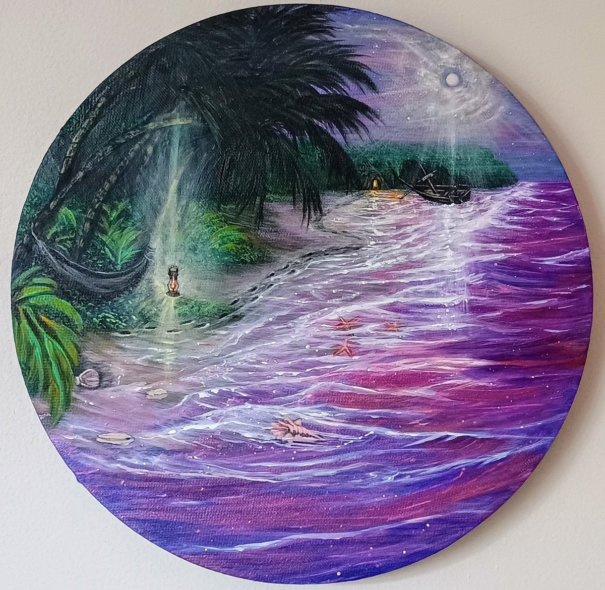 Landscape Acrylic Painting By Zoe Adams, 10 X 10", Secret Shores., Original Artwork