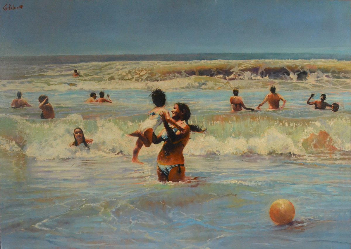 Summer At Sea By Marco Ortolan, 28 X 20, Artwork For Sale On Artfinder