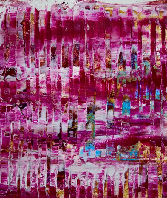 Dreams in pink | Abstract painting on paper