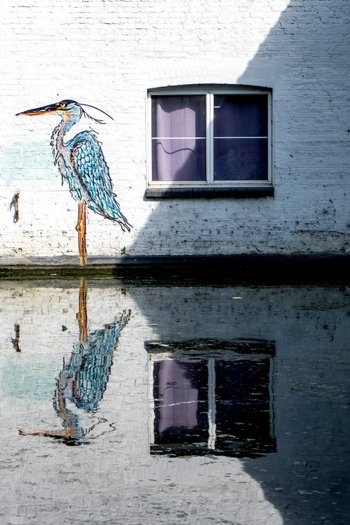 The Stork of Regents Canal    6/20 18"x 12" by Laura Fitzpatrick