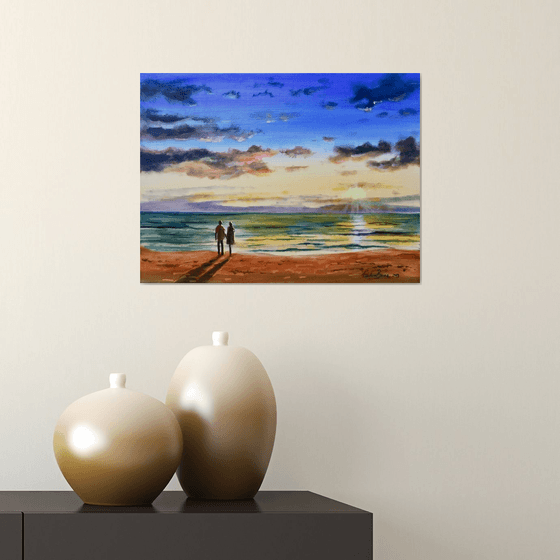 Golden sea (Linen canvas)