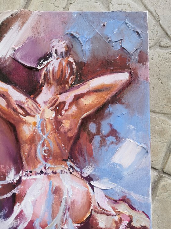 Nude painting, Portrait art, Original art, Nude Women art