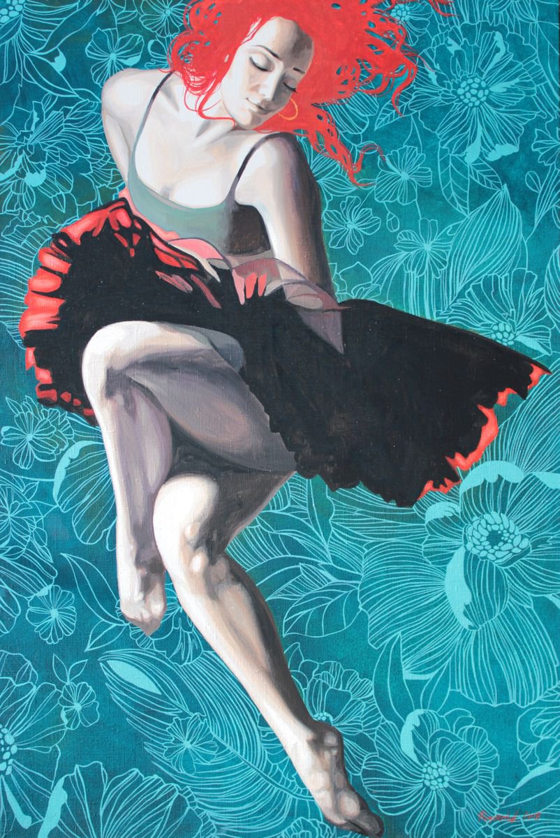 Large format artwork painting Ballet dancer Ballet svg Ballerina modern wall art Large pai... by Lesja Rygorczuk