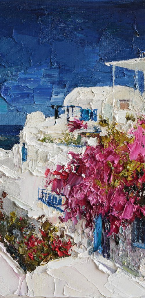 Bougainvillea in Santorini, Greece by Anastasiia Valiulina