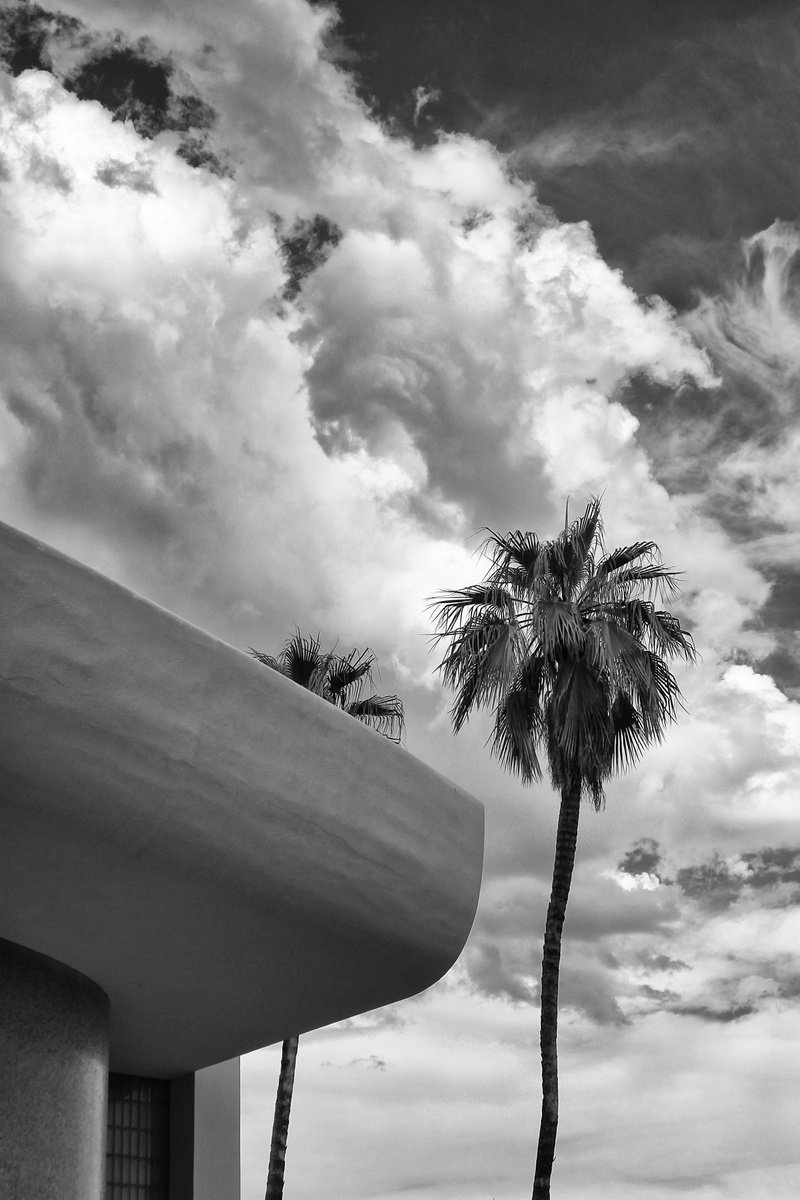 Expressive Cityscapes Photograph By William Dey, 22 X 32", Above The Curve Palm Springs, Original Artwork