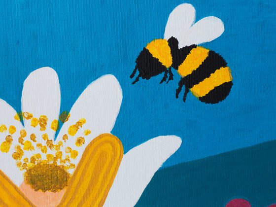 Bee and flower