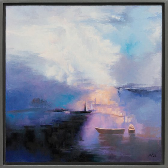 ABSTRACT LANDSCAPE 12 BOATS