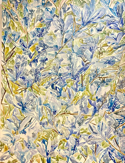 'Water Blue Flowers' by Kathleen Mullaniff