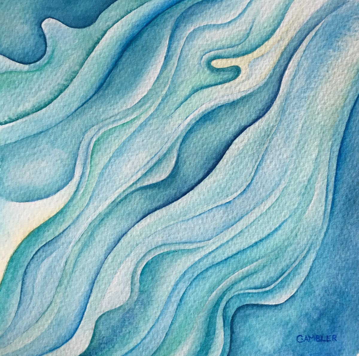 Tropical Waters - Framed Watercolour by Charlotte Ambler