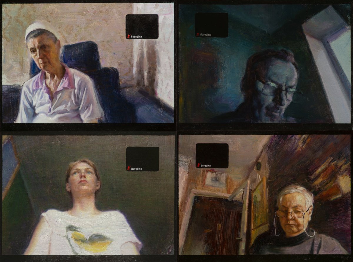 Estrangement (Zoom) - Oil Portrait By Anastasia Borodina, 34 X 26, Artwork For Sale On Artfinder
