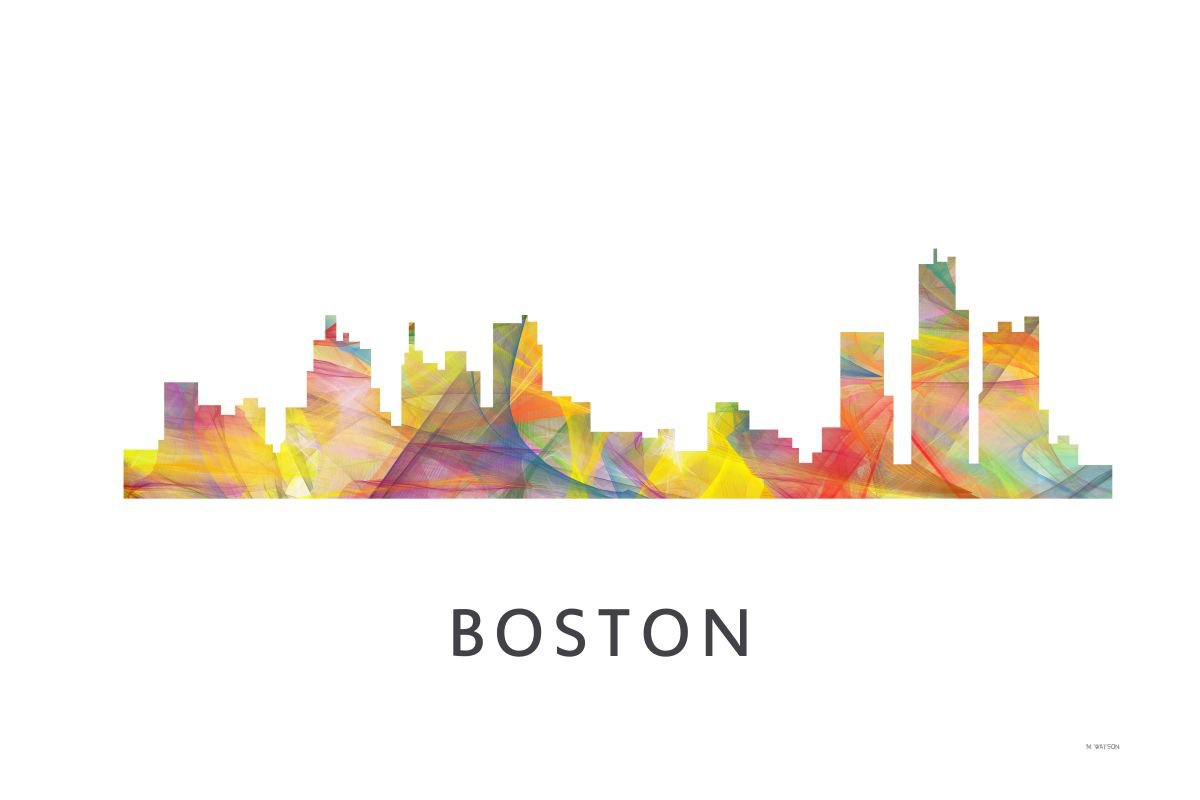Boston Skyline WB1 by Marlene Watson