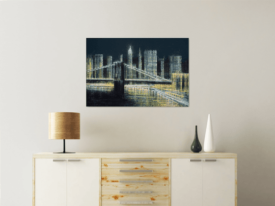 New York - The Brooklyn Bridge Illuminated