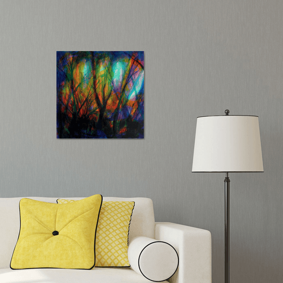 Abstract forest #6 - stylized painting deco design art ideal gift interior decor abstraction minimalist