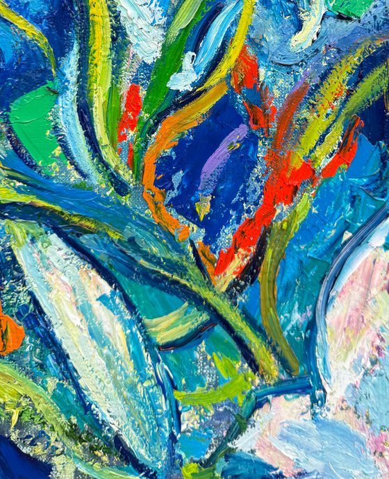 Lilies in the wind