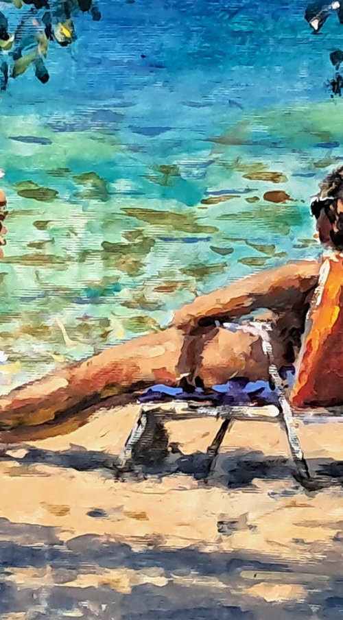 The sunbather by Dimitris Voyiazoglou
