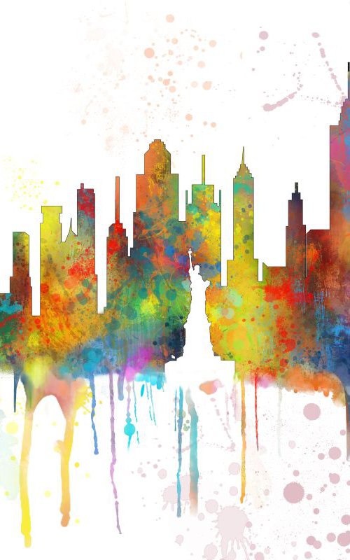 New York Skyline MCLR1 by Marlene Watson