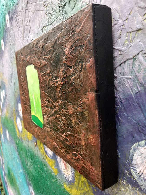 The secret garden. Original textured painting