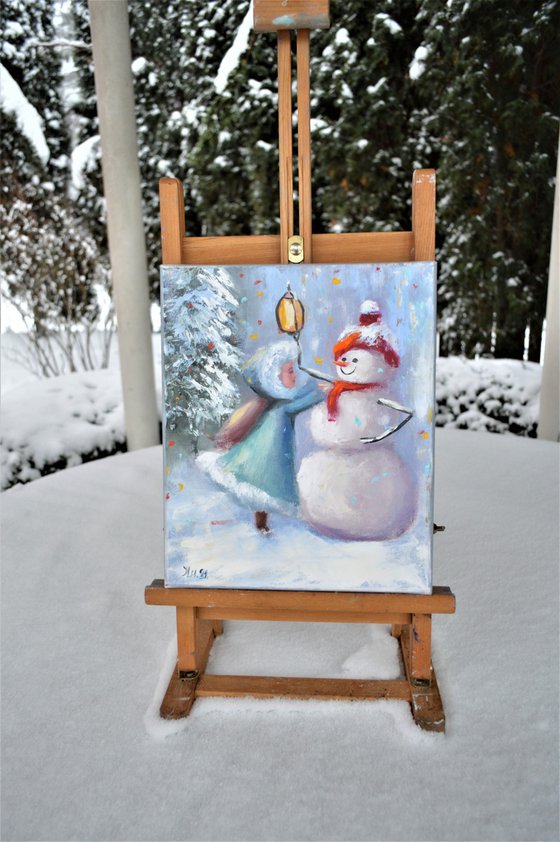 Dress up the snowman!