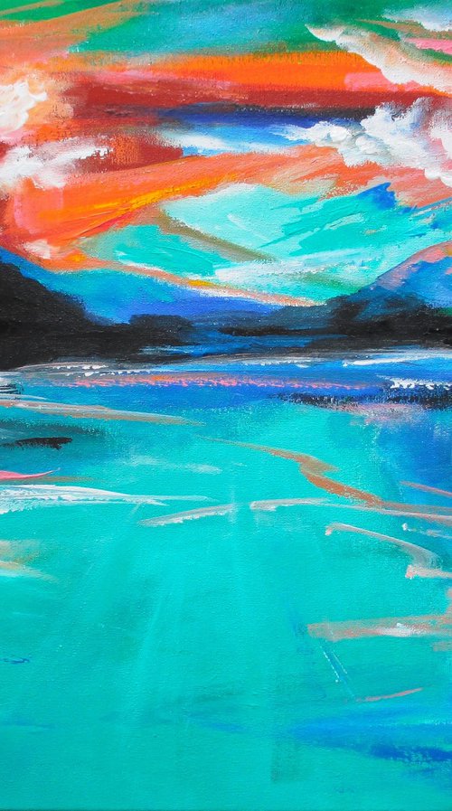 Sunset on the Lake by Galina Victoria