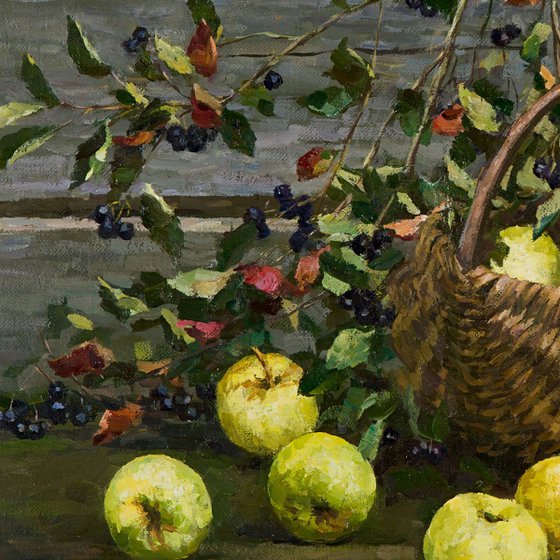 Still Life with Apples and Aronia