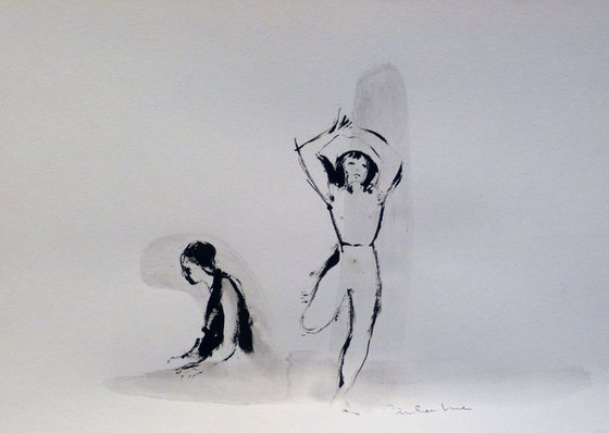 Erotic drawing 3, ink on paper 21x29 cm