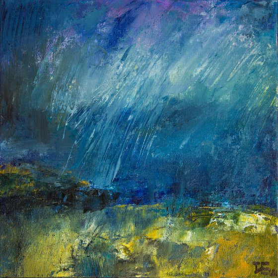 Series “Seas and Oceans”. Rain Over The Sea