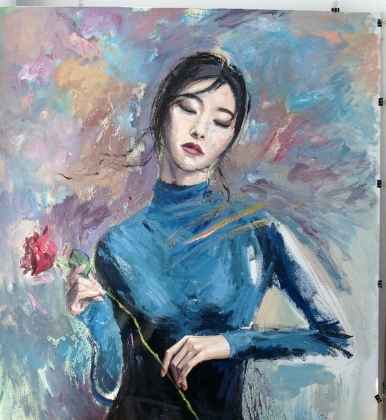 Asian girl (L'une 67) * 48 x 37 inches