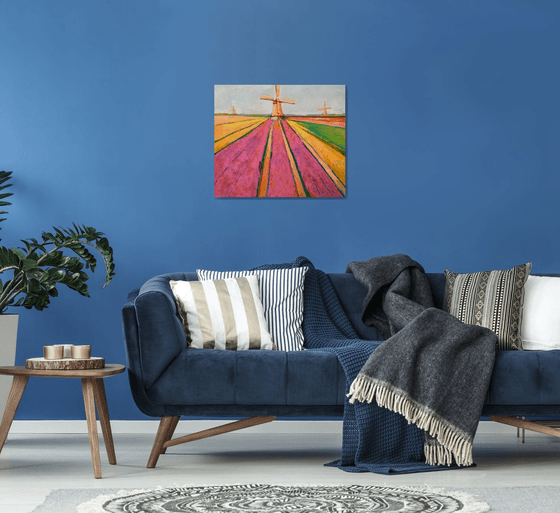 wandeling door de tulpen