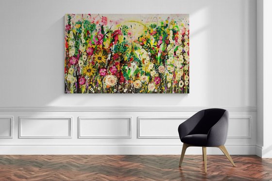 Honeyglow Grove; Abstract Floral Landscape