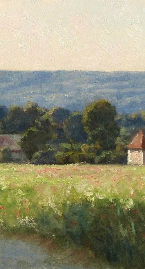 Shed in the evening light by Pascal Giroud
