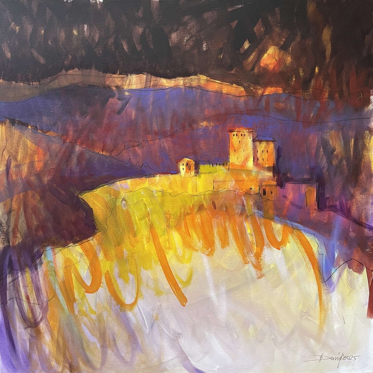 Burg Trifels Bei Tagesanbruch By Olga David, 31 X 31, Artwork For Sale On Artfinder
