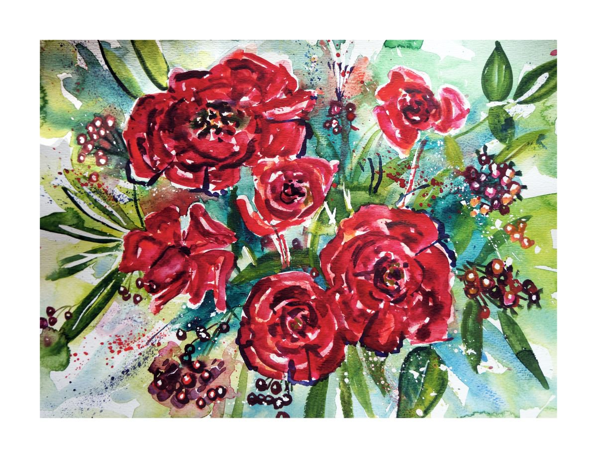 Red Roses by Julia Rigby