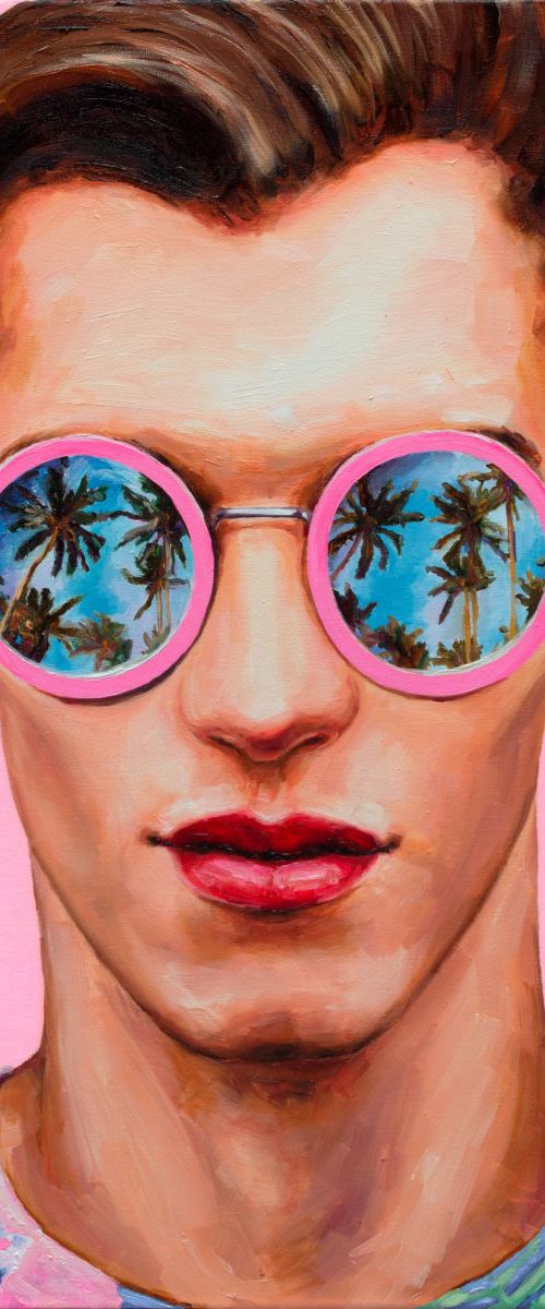 Pink Sunglasses by Oleksandr Balbyshev